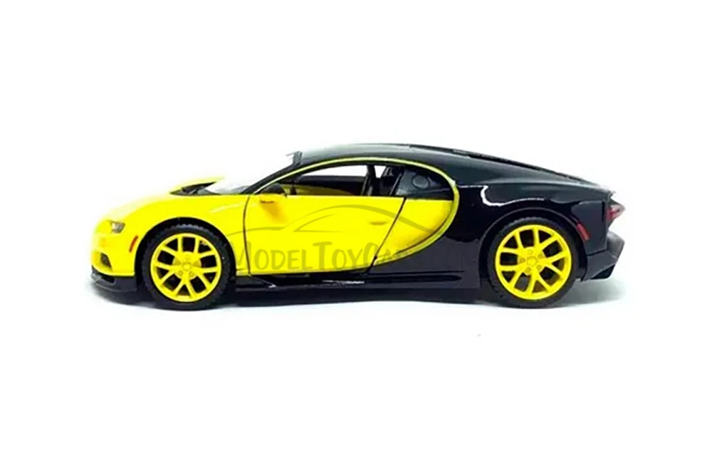 Bugatti Chiron, Yellow and Black - Maisto 31514YLBK - 1/24 scale Diecast Model Toy Car