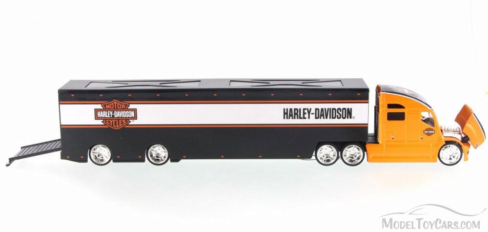 Harley Davidson Long Haulers, Orange - Maisto 11516 - 1/64 Scale Diecast Model Toy Car