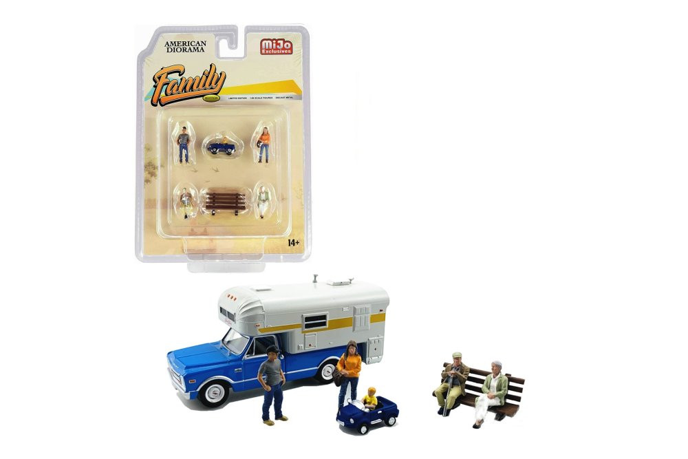 American Diorama MiJo exclusive 1:64 scale figures Campers diecast