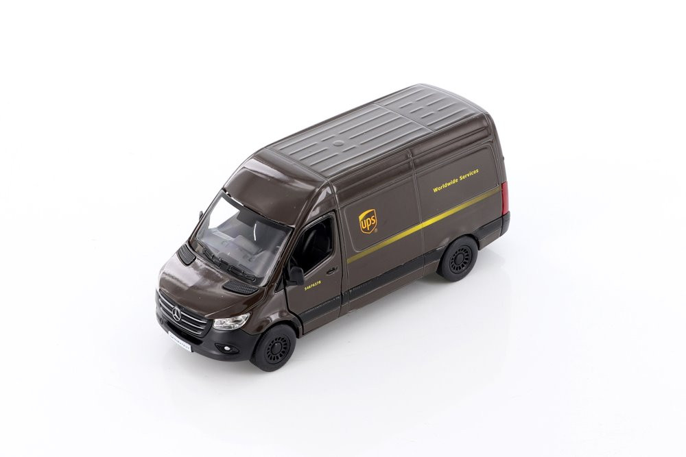 Mercedes-Benz Sprinter UPS Delivery Van, Brown - Kinsmart 5430D - 1/48 scale Diecast Model Toy Car