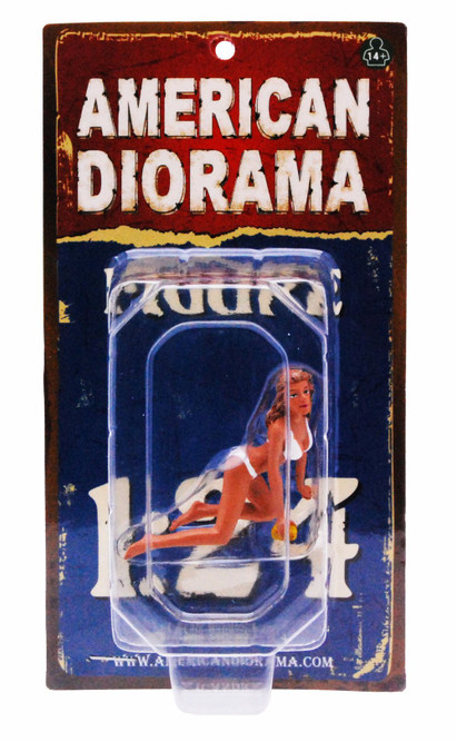 Car Wash Girl Barbara Figure, White - American Diorama 23944 - 1/24 Scale Diecast Hobby Accessory