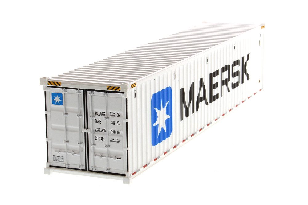 40' Refrigerated Sea Shipping Container "MAERSK", White - Diecast Masters 91028B - 1/50 scale Plastic Replica