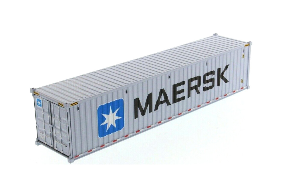 40' Dry Goods Sea Shipping Container "MAERSK", Gray - Diecast Masters 91027E - 1/50 scale Plastic Replica