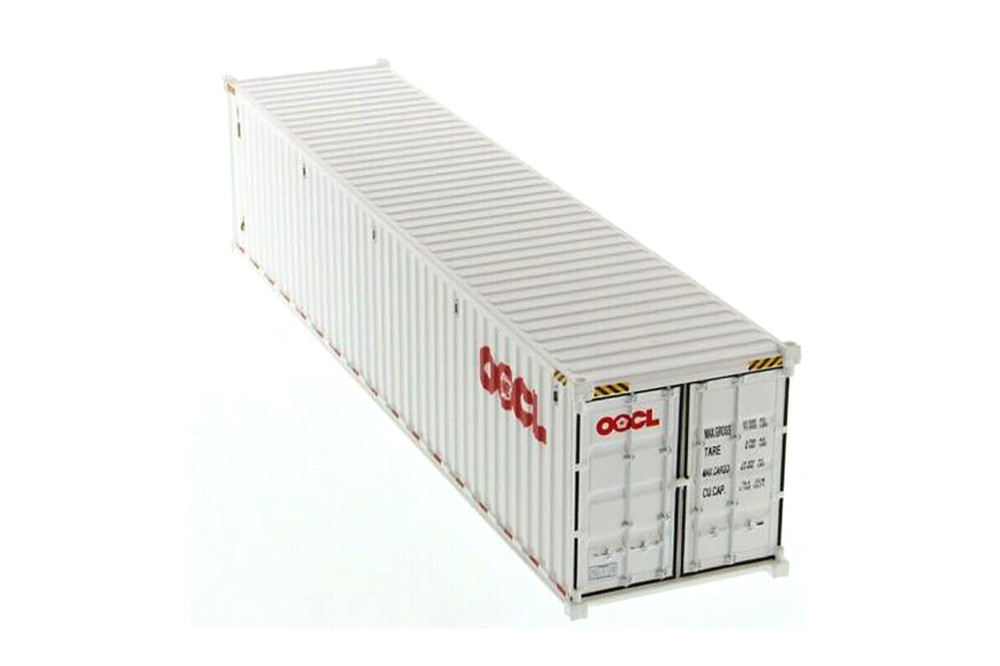 40' Dry Goods Sea Shipping Container 'OOCL', White - Diecast Masters 91027B - 1/50 Plastic Replica