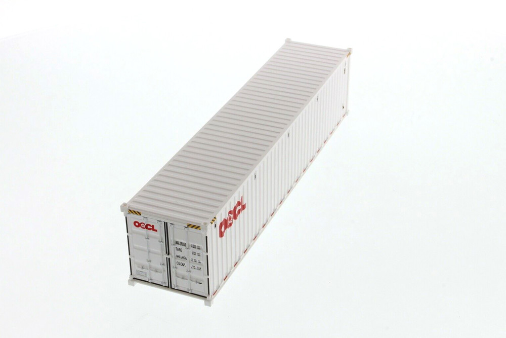 40' Dry Goods Sea Shipping Container 'OOCL', White - Diecast Masters 91027B - 1/50 Plastic Replica