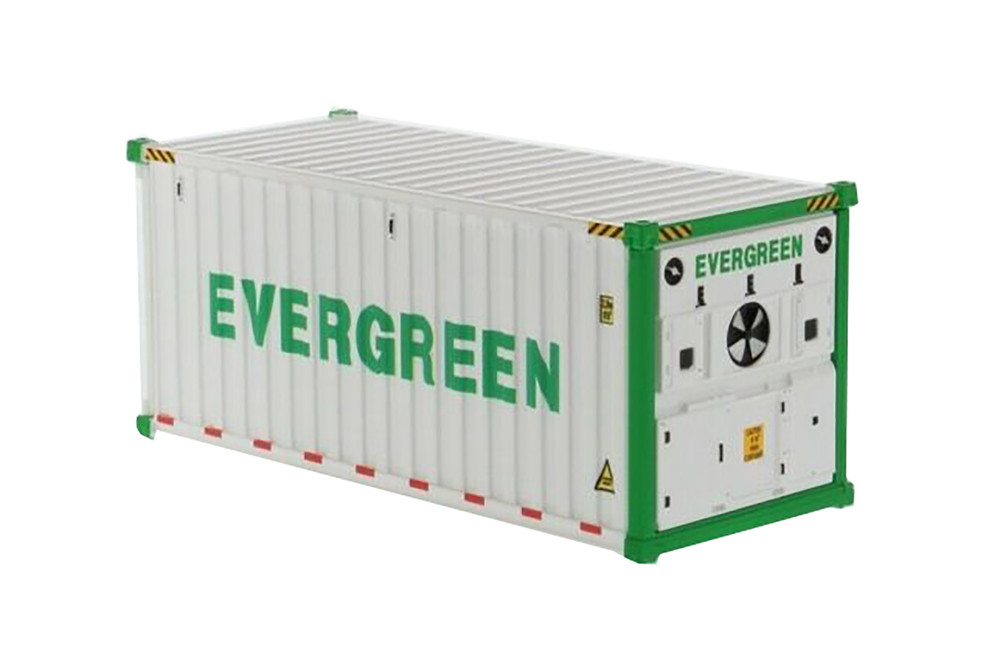 20' Refrigerated Sea Shipping Container 'Evergreen' - Diecast Masters 91026A - 1/50 Plastic Replica