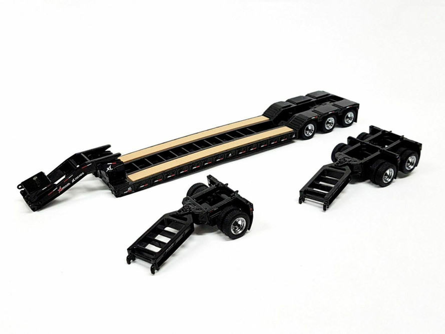 XL 120 Low-Profile HDG Trailer w/2 Boosters, Black - Diecast