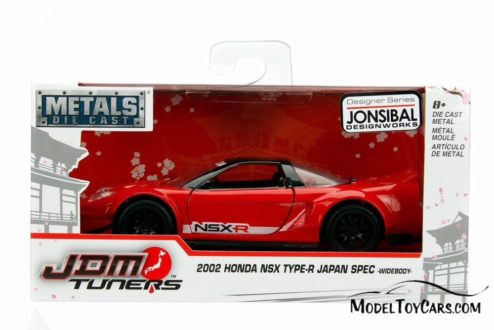 2002 Honda NSX Wide Body Hard Top, Red - Jada 98571WA1 - 1/32 scale Diecast Model Toy Car