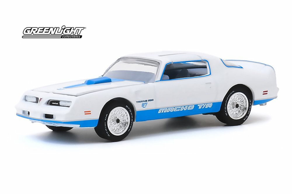 1978 Pontiac Firebird® T/A 'Macho' #87 by Mecham Design, White - Greenlight 30150, 1/64 Diecast Car