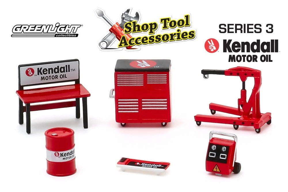 Shop Tool Accessories Series 3, Kendall Motor Oil - Greenlight 16060B - 1/64 Diecast Accessory
