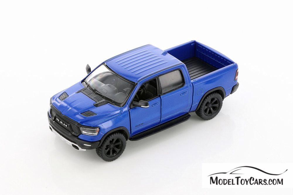 2019 Dodge Ram Pick Up Truck, Blue - Kinsmart 5413D - 1/46 scale Diecast Model Toy Car