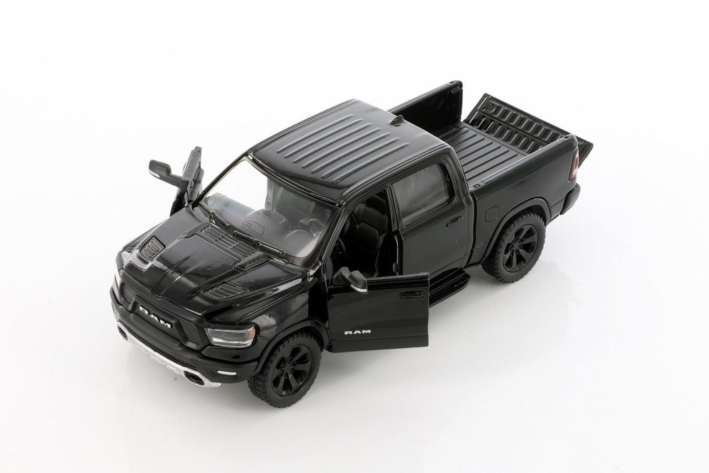 2019 Dodge Ram Pick Up Truck, Black - Kinsmart 5413D - 1/46 scale Diecast Model Toy Car