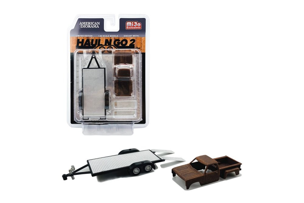 Haul N Go 2 Set, Silver - American Diorama 38378MJ - 1/64 scale Figurine - Diorama Accessory