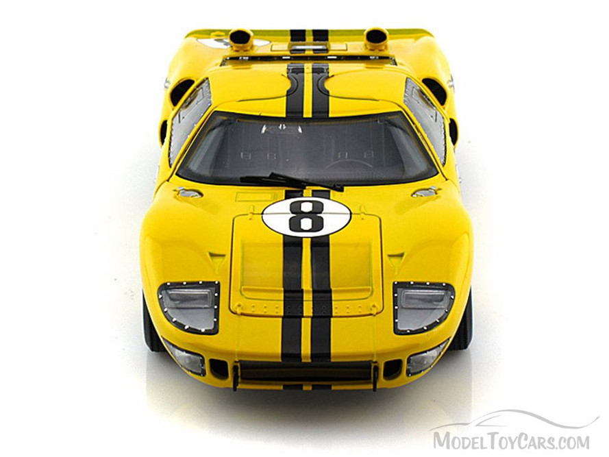 1966 Ford GT-40 MK II #8, Yellow w/ Black Stripes - Shelby SC417