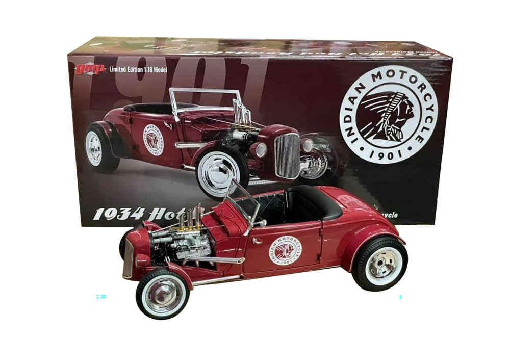 Indian Motorcycles 1934 Hot Rod Roadster, Red - GMP 18958 - 1/18