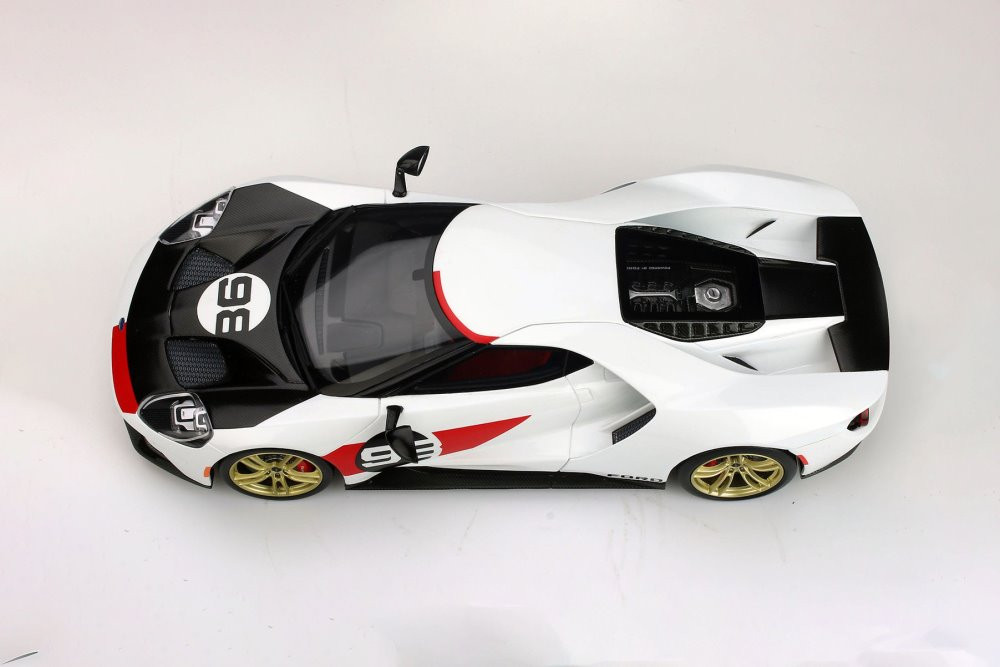 2021 Ford GT #98 1966 Daytona 24 Hours Heritage Edition, White - GT Spirit  US037 - 1/18 Resin Car