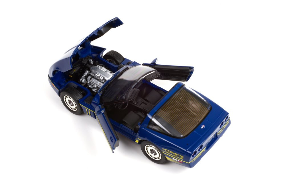 1988 Chevy Corvette C4 Corvette Challenge Race Car, Dark Blue - Greenlight 13597, 1/18 Diecast Car