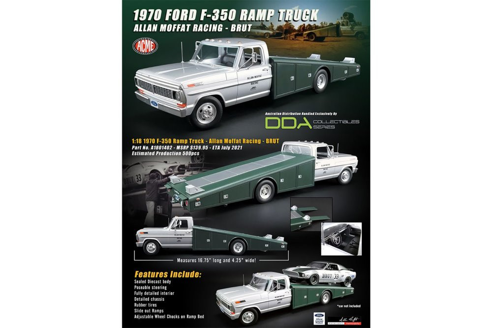 1970 Ford F-350 Ramp- Brut - Allan Moffat DDA Exclusive A1801402 - 1/18 scale Diecast Model Toy Car