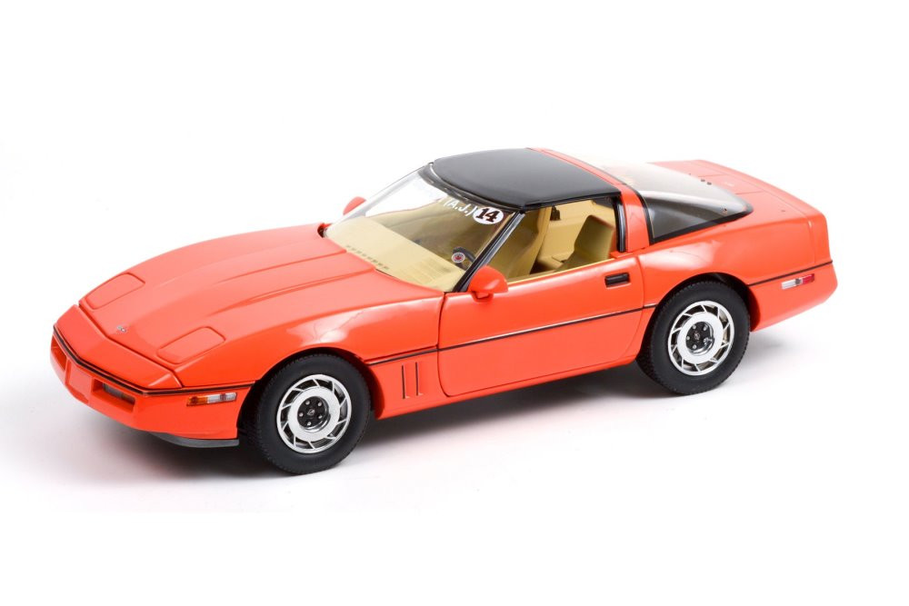 1984 Chevy Corvette C4, Hugger Orange - Greenlight 13595 - 1/18 scale Diecast Model Toy Car