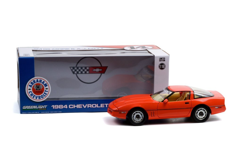 1984 Chevy Corvette C4, Hugger Orange - Greenlight 13595 - 1/18 scale Diecast Model Toy Car