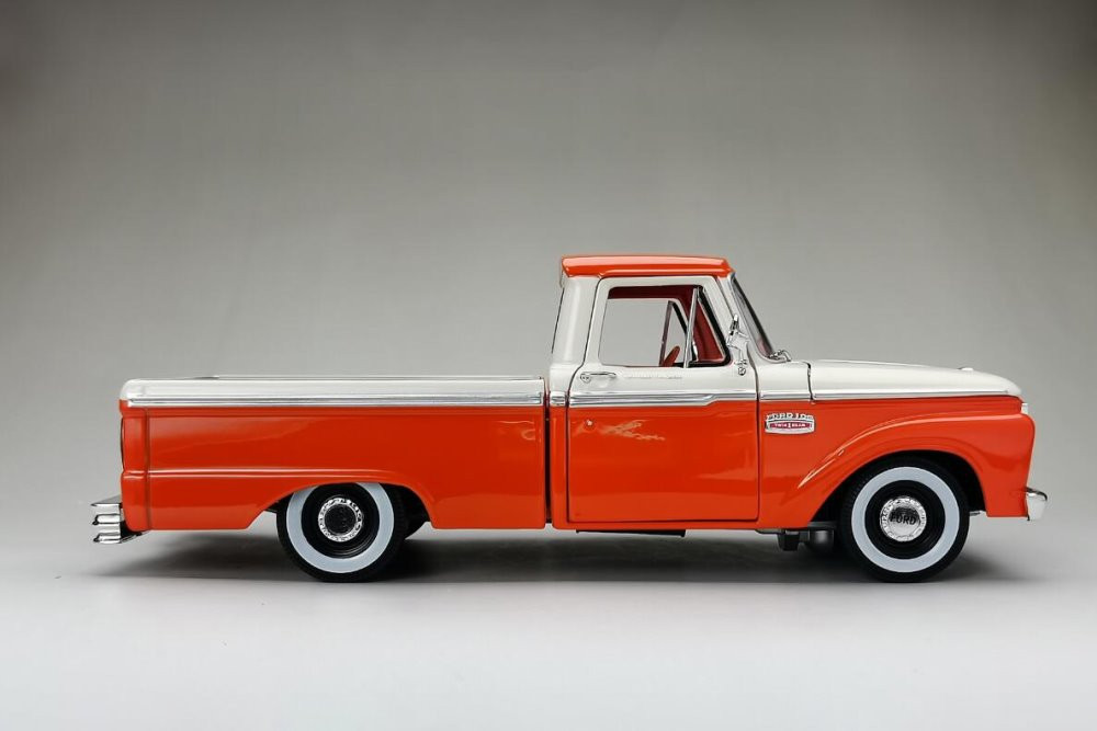 1965 Ford F-100 Custom Cab Pickup, Orange and Cream - Sun Star