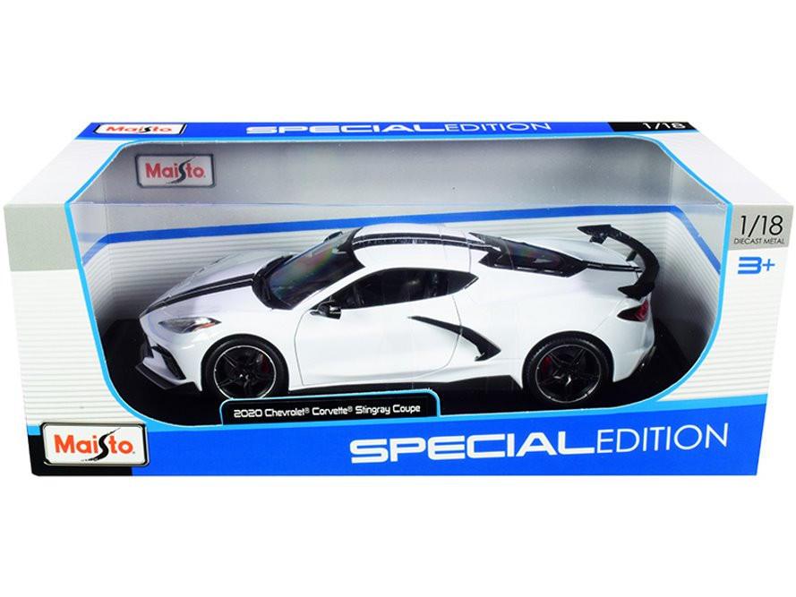 2020 Chevy Corvette Stingray C8 Coupe, White - Maisto 31455WT/6