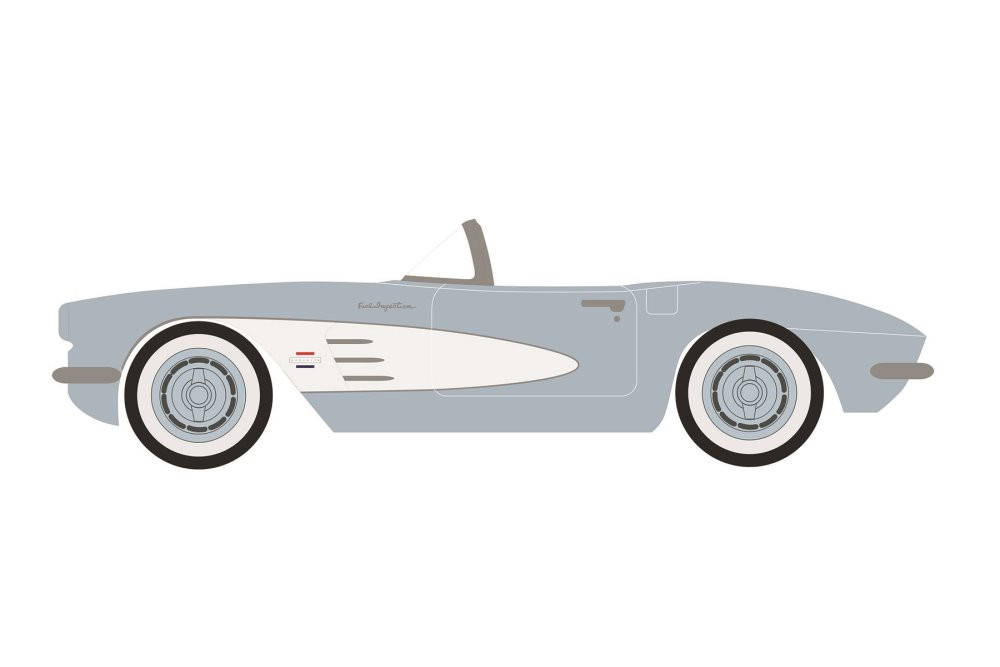 1961 Chevy Corvette Convertible (Lot #681), Sateen Silver