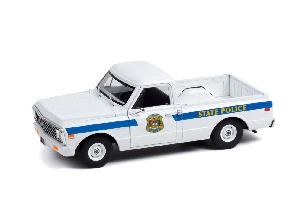 Delaware State Police 1972 Chevy C-10, White - Greenlight 85531/12 - 1/24 scale Diecast Model Toy Car