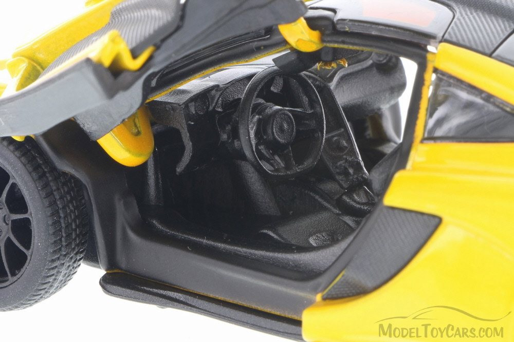 McLaren P1, Yellow - Kinsmart 5393D - 1/36 Scale Diecast Model Toy Car