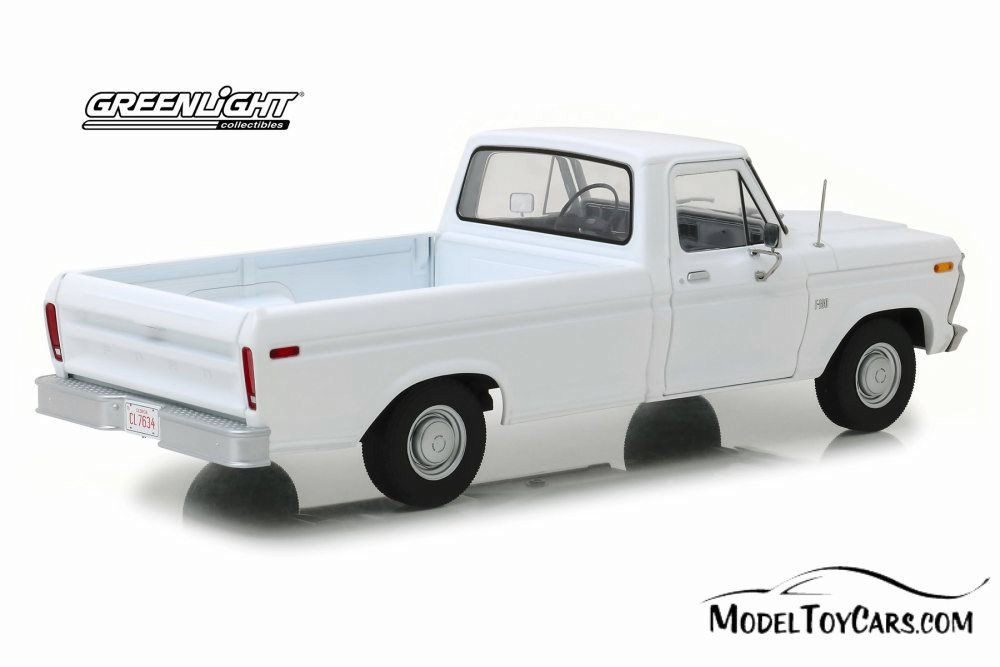 1973 Ford F-100 Pickup Truck, White - Greenlight 13536 - 1/18 scale Diecast Model Toy Car