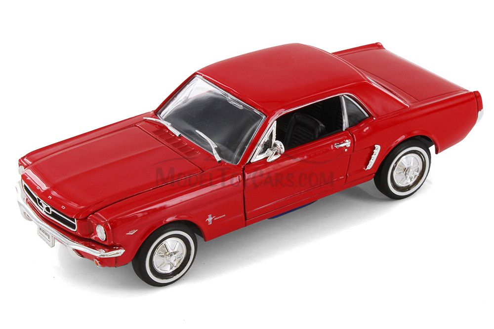 1964 1/2 Ford Mustang Coupe, Red - Welly 22451WR - 1/24 scale diecast model car
