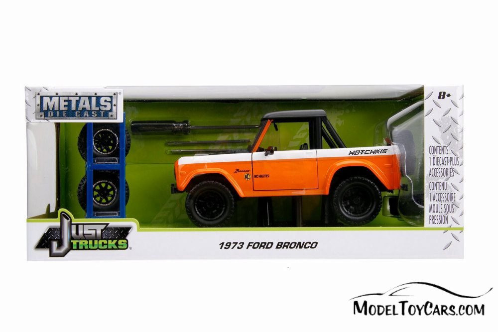 1973 Ford Bronco, Orange and Black - Jada 54027/W23 - 1/24 scale Diecast Model Toy Car