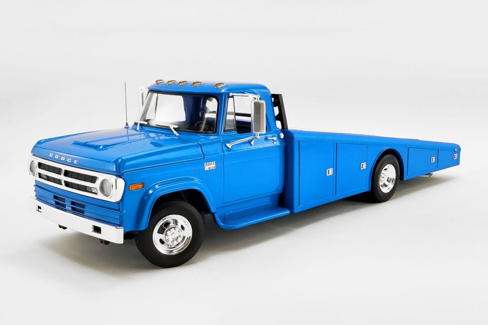 1970 Dodge D-300 Ramp Truck, Corporate Blue - Acme A1801905 - 1/18