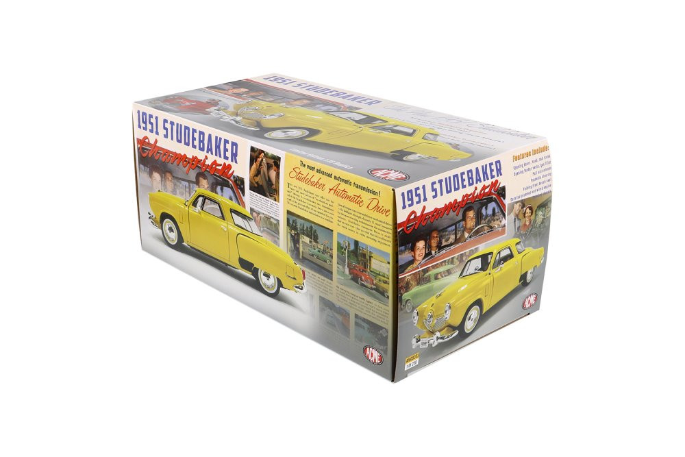 1951 Studebaker Champion, Yellow - Acme A1809203 - 1/18 scale Diecast Model Toy Car