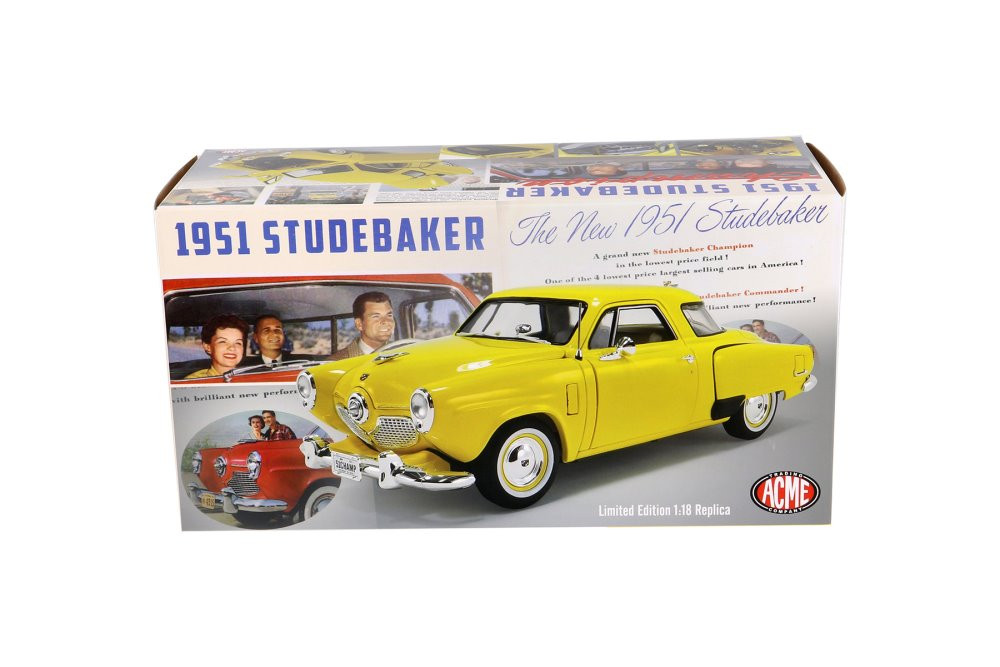 1951 Studebaker Champion, Yellow - Acme A1809203 - 1/18 scale