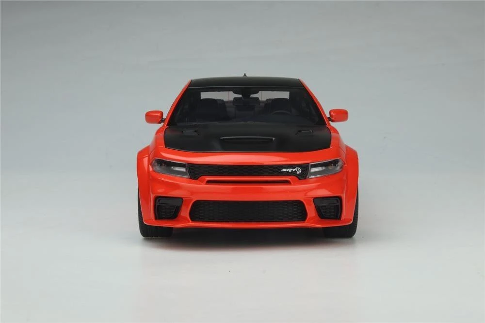 2021 Dodge Charger SRT Hellcat Red Eye, Go Mango Orange & Black - GT Spirit US041 - 1/18 Resin Car