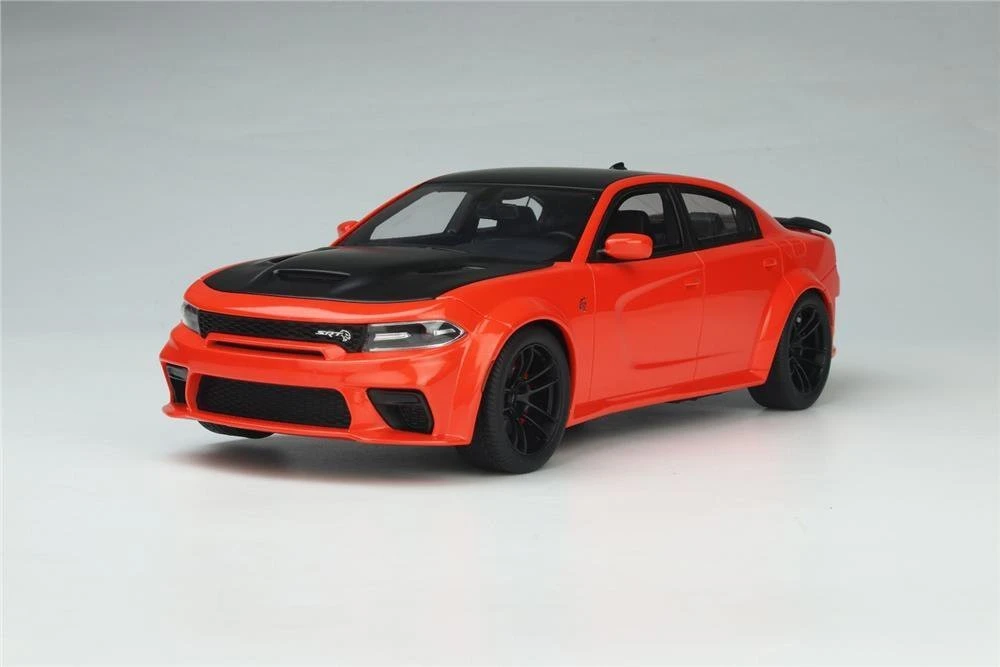 2021 Dodge Charger SRT Hellcat Red Eye, Go Mango Orange & Black - GT Spirit US041 - 1/18 Resin Car