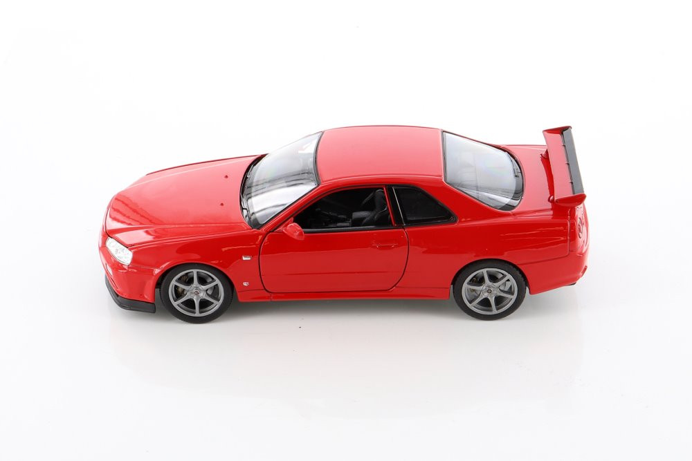 Nissan Skyline GT-R (R34), Red - Welly 24108WR - 1/24 scale Diecast Model Toy Car