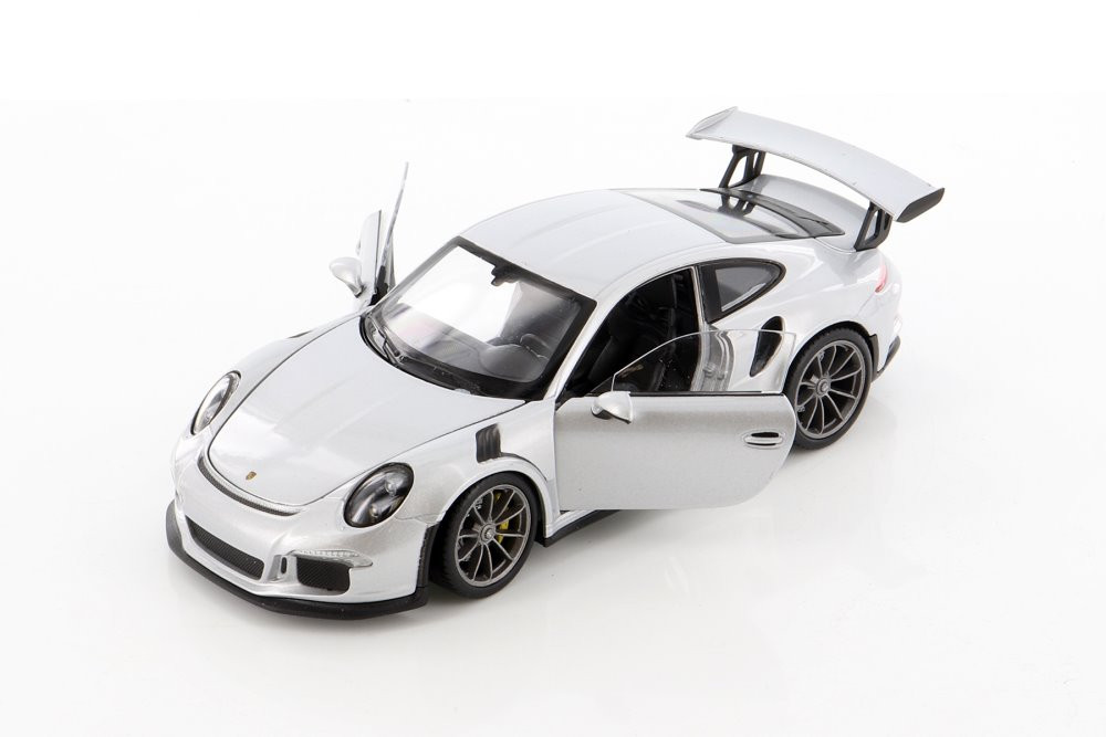 Porsche 911 GT3 RS, Silver - Welly 24080WSV - 1/24 scale Diecast Model Toy Car