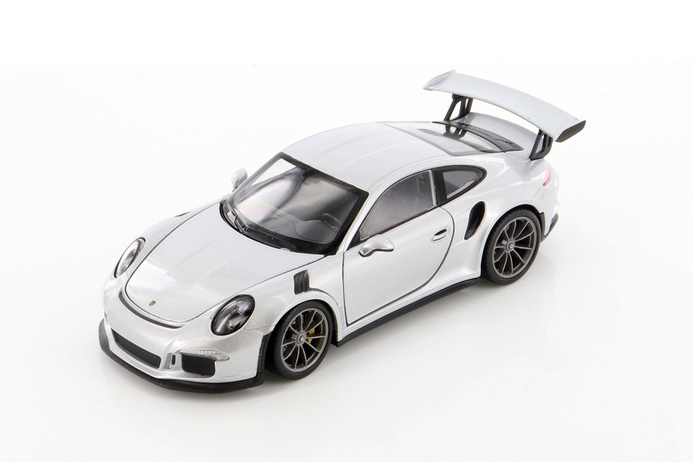 Porsche 911 GT3 RS, Silver - Welly 24080WSV - 1/24 scale Diecast Model Toy Car