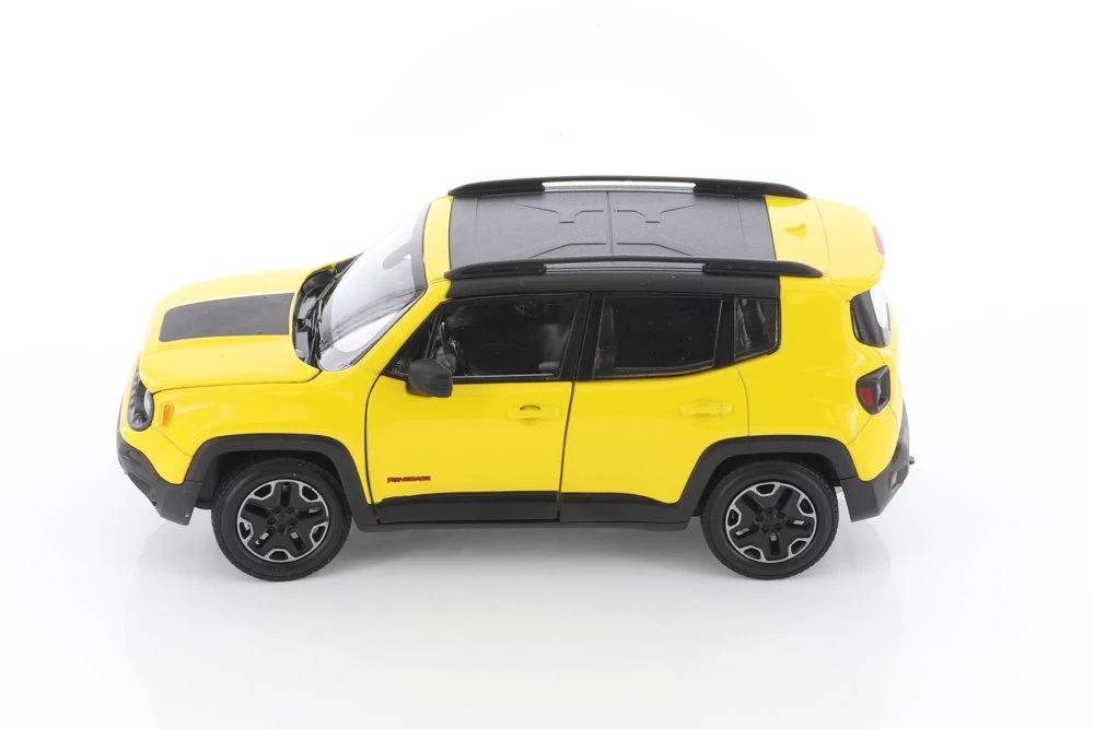 Jeep Renegade Trailhawk, Yellow - Welly 24071WYL - 1/24 scale Diecast Model Toy Car
