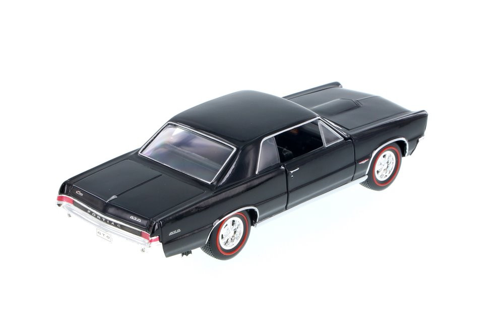 1965 Pontiac GTO, Black - Welly 22092WBK - 1/24 scale Diecast 1965 Pontiac GTO, Black - Welly 22092WBK - 1/24 scale Diecast