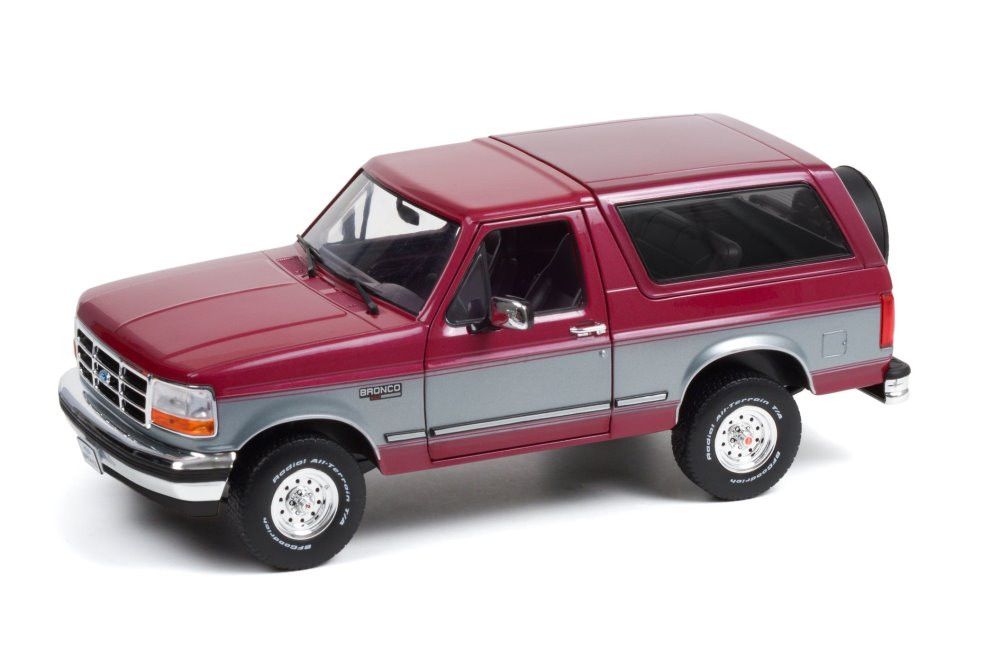 1996 Ford Bronco XLT, Burgundy and Silver - Greenlight 19095 - 1