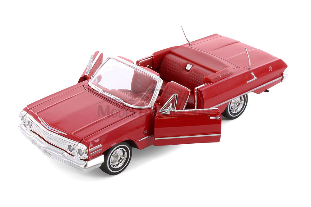 1963 Chevy Impala Convertible, Metallic Red w/Black Interior