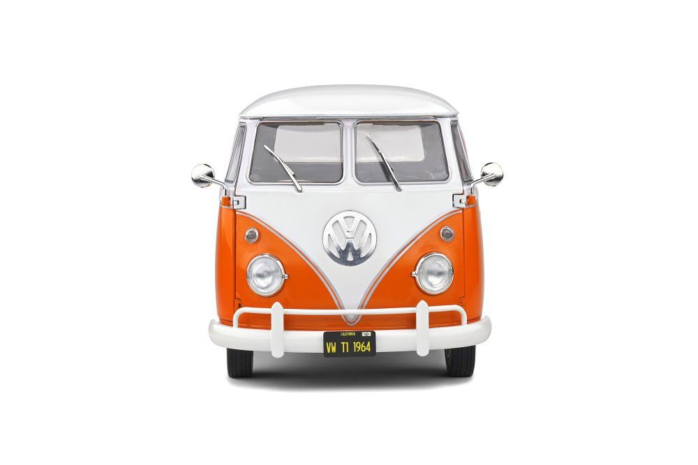 1950 Volkswagen T1 Pick Up with Surfboard, Orange and White