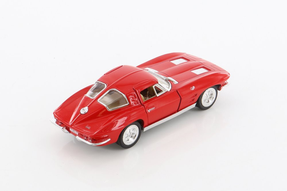 1963 Chevy Corvette Stingray, Red - Kinsmart 5358WR - 1/36 scale Diecast Model Toy Car