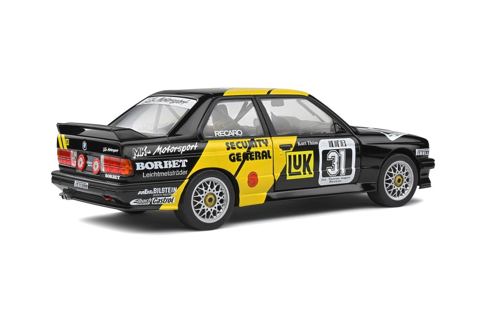 1988 BMW E30 M3, #31 Kurt Thiim "LuK" DTM Deutsche Tourenwagen Master - Solido S1801508 - 1/18 scale Diecast Model Toy Car