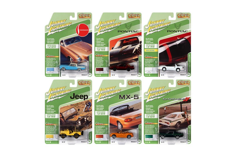  Jeep Wrangler Rubicon Diecast Car Set - Box of 6 assorted 1/64 Scale Diecast Model Cars