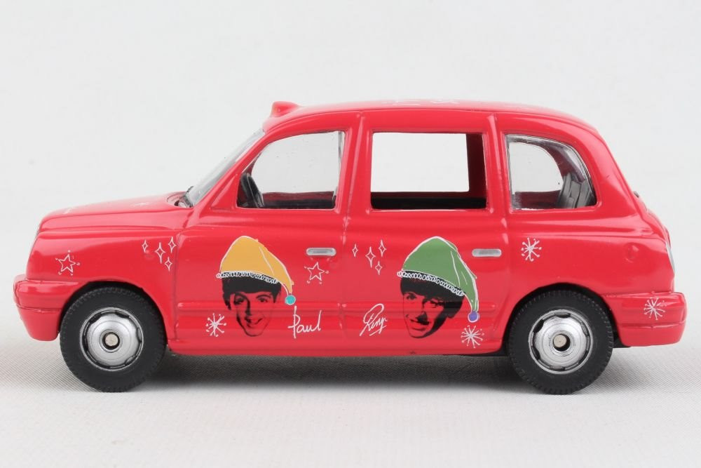 The Beatles London Taxi Christmas, Red - Corgi CG85933 - 1/36 scale Diecast Model Toy Car