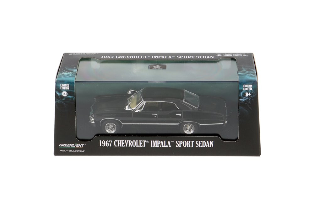 1967 Chevy Impala Sport Sedan, Tuxedo Black - Greenlight 86443 - 1